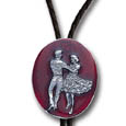 Square Dancing Diamond-Cut Large Bolo Tie